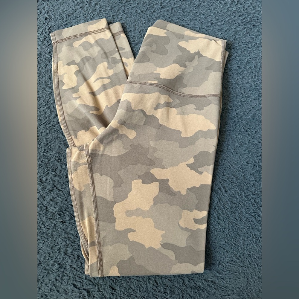 Lululemon Align Leggings Women's 6 Brown Camo High Rise Yoga Pants Athleisure